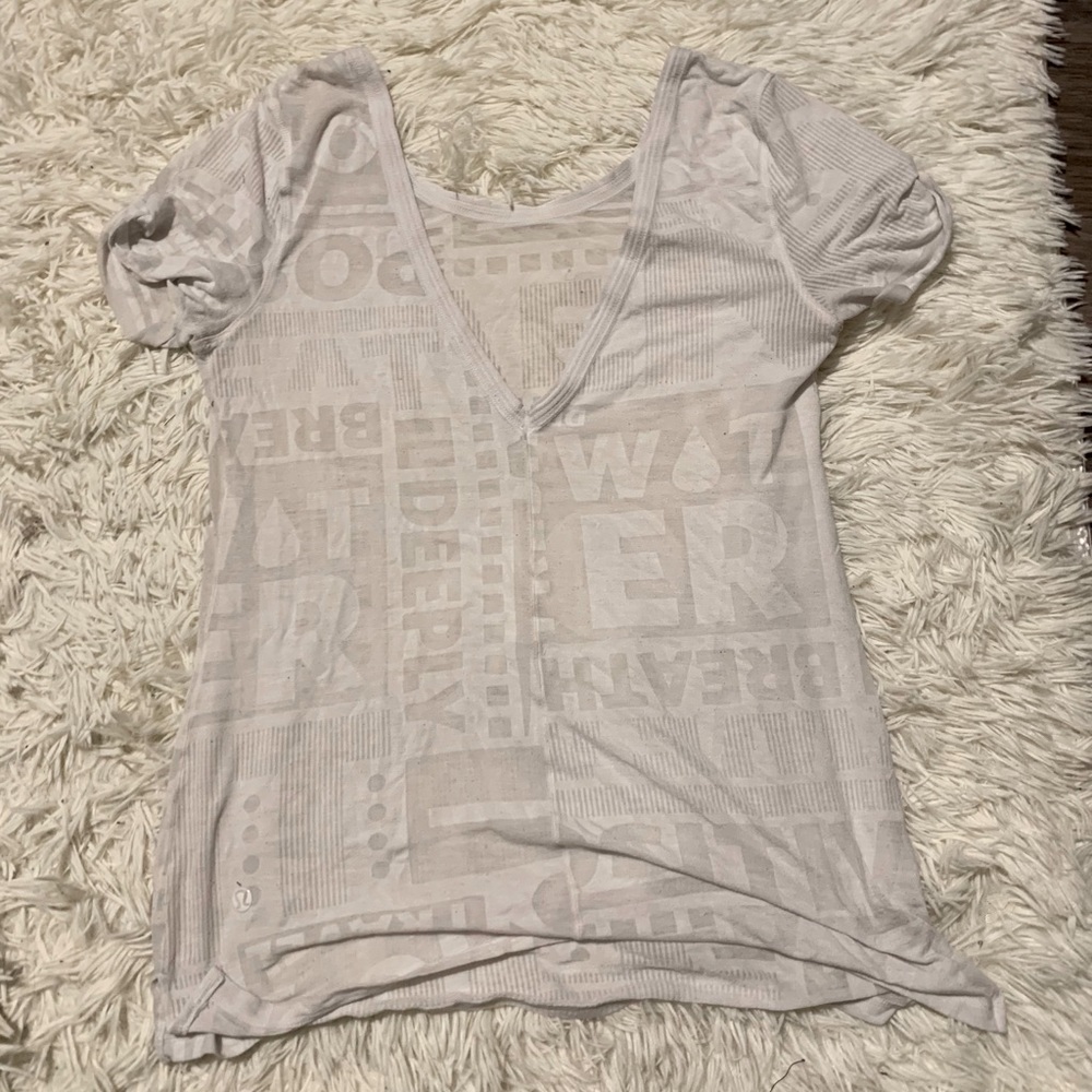 Lululemon White Manifesto Shirt